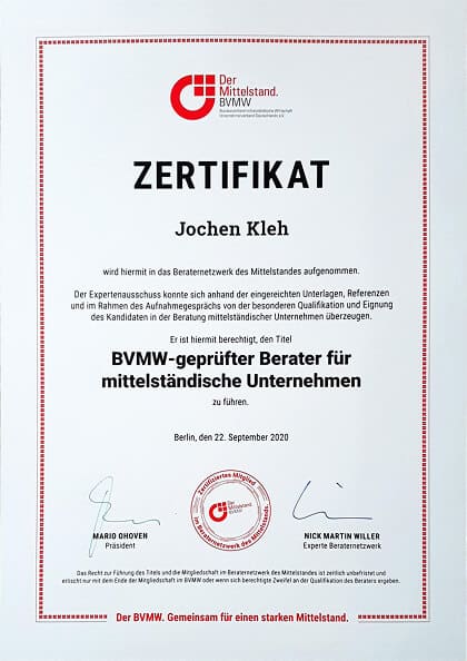 BMVW Zertifizierter Berater