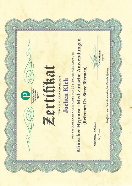 Grundkurs der Klinische Hypnose nach Dr. Steve Biermann